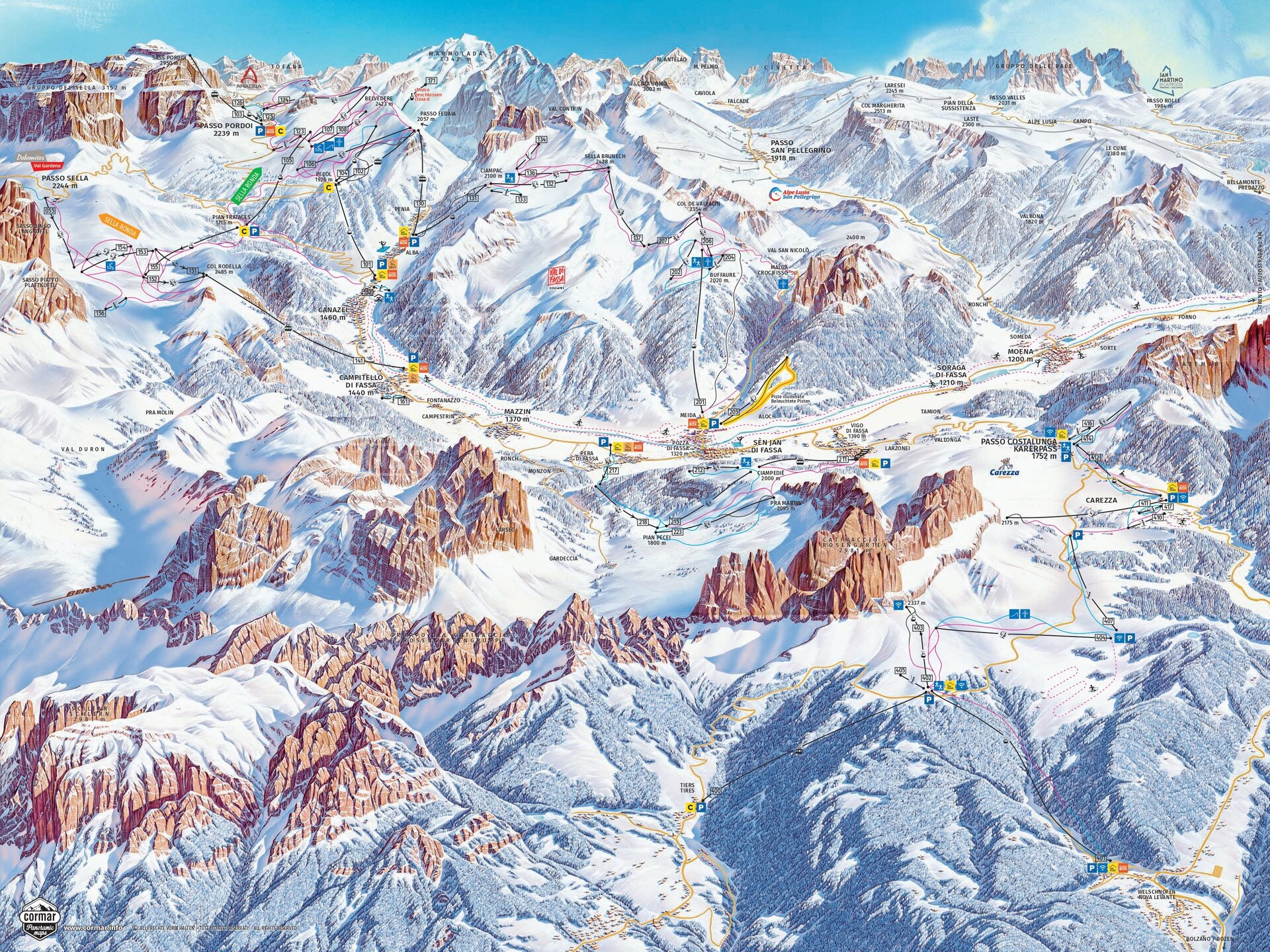 Ski area map Ski area map